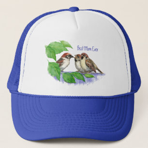 Beste mam ooit Sparrow, stomme vogelfamilie Trucker Pet