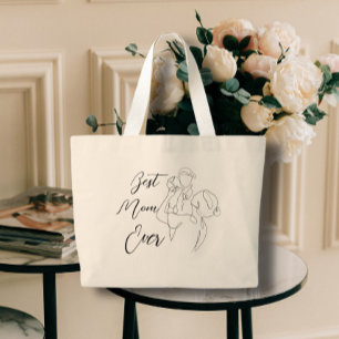 Beste Mam Ooit Trendy Een Lijn Mooie Moederschap Grote Tote Bag