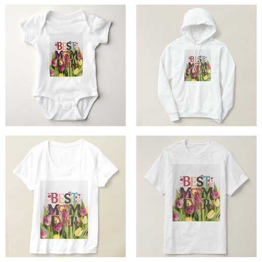 Beste Mam Ooit Trendy Floral T-shirt