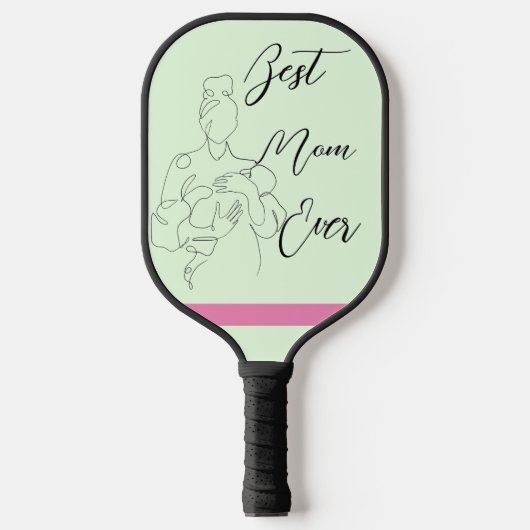 Beste Mam Ooit Trendy One Line Moederschap baby Pickleball Paddle (Voorkant)