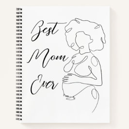 Beste Mam Ooit Trendy One Line Zwangerschap Classi Notitieboek
