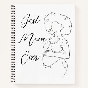 Beste Mam Ooit Trendy One Line Zwangerschap Classi Notitieboek
