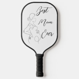 Beste Mam Ooit Trendy One Line Zwangerschap Classi Pickleball Paddle