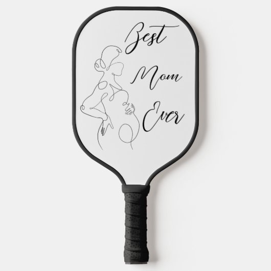 Beste Mam Ooit Trendy One Line Zwangerschap Classi Pickleball Paddle (Voorkant)