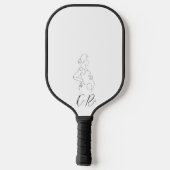 Beste Mam Ooit Trendy One Line Zwangerschap Classi Pickleball Paddle (Achterkant)
