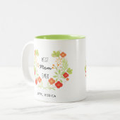 Beste mam ooit twee toonkoffie-mok tweekleurige koffiemok (Voorkant links)