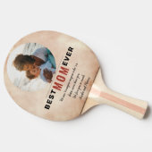 Beste Mam Ooit Waterverf Moederdag Foto Ping Tafeltennisbatje (Zijkant)