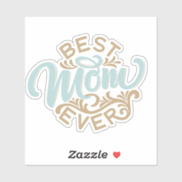 Beste mam ooit Word Art Car Decal Sticker
