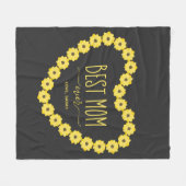 Beste mam ooit zonnebloem Gepersonaliseerde naam Fleece Deken (Voorkant (Horizontaal))