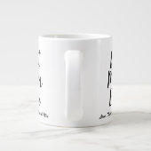 Beste mam ooit zwart aangepast script gepersonalis grote koffiekop (Achterkant)