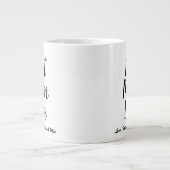 Beste mam ooit zwart aangepast script gepersonalis grote koffiekop (Voorkant)