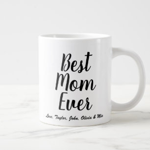Beste mam ooit zwart aangepast script gepersonalis grote koffiekop