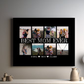 Beste Mam Ooit Zwart Fotocollage Canvas Afdruk