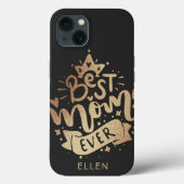 Beste mam ooit zwarte goudnaam, Moederdag Case-Mate iPhone Case (Achterkant)