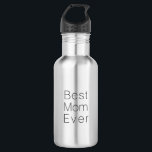 Beste mam ooit zwarte, minimalistische tekst moder waterfles<br><div class="desc">Beste mam ooit zwarte,  minimalistische tekst moderne roestvrijstalen waterfles. Geweldig cadeau voor m9m voor Moederdag of haar verjaardag</div>