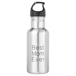 Beste mam ooit zwarte, minimalistische tekst moder waterfles 