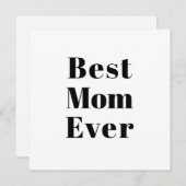 Beste mam ooit zwarte witte moderne typografische  (Voorkant / Achterkant)