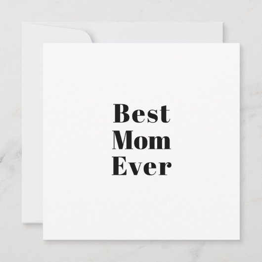 Beste mam ooit zwarte witte moderne typografische  (Achterkant)