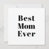 Beste mam ooit zwarte witte moderne typografische  (Voorkant)