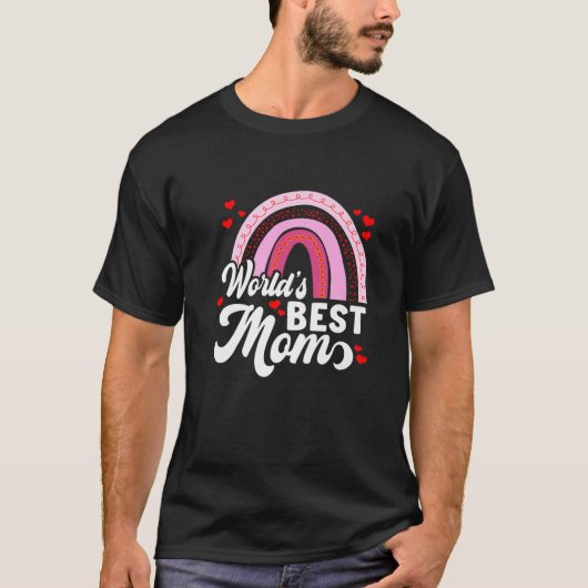 Beste mam-regenboog voor vrouwen in de wereld t-shirt (Voorkant)