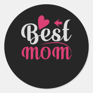 Beste mam ronde sticker
