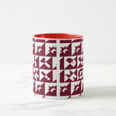 Beste Mam Rood en Wit Patroon met Stars Mok (Midden)