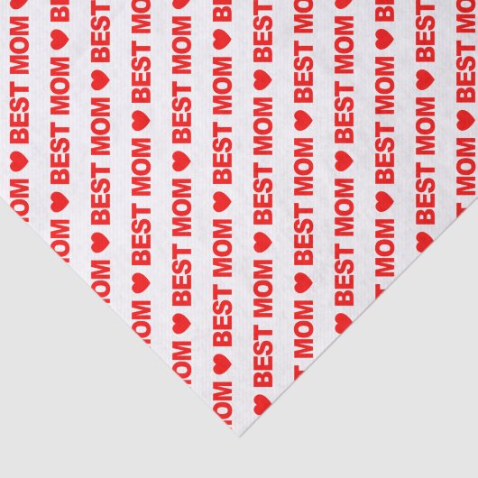 Beste mam Rood op witboek Tissuepapier (Detail)