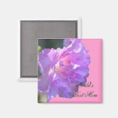 Beste Mam Roze Azalea Bloem Foto Magneet (Voorkant / Achterkant)