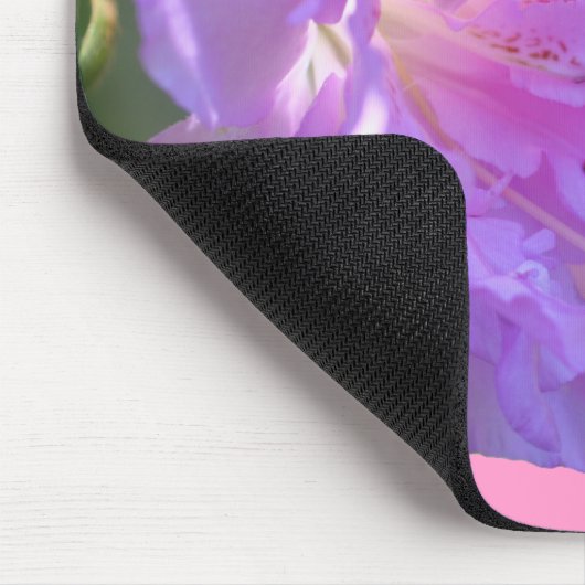 Beste Mam Roze Azalea Bloem Foto Mousepad Muismat (Hoek)