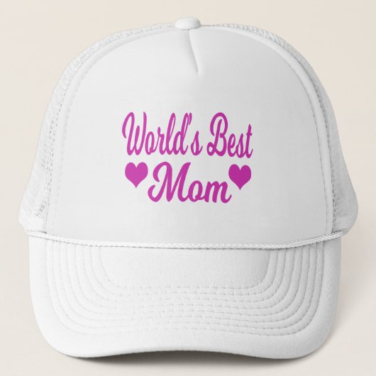 Beste mam-roze ter wereld trucker pet (Voorkant)