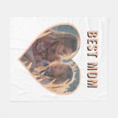 Beste Mam Schattige Hart Foto Moederdag Fleece Deken (Voorkant (Horizontaal))