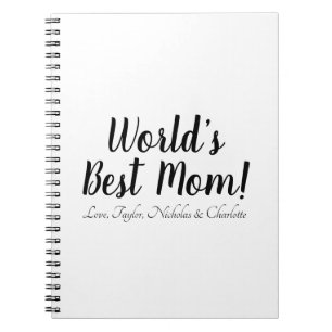 Beste mam van de wereld gepersonaliseerd manuscrip notitieboek