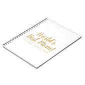 Beste mam van de wereld gepersonaliseerde douanema notitieboek (Linkerzijde)