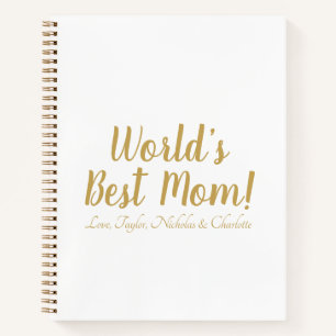 Beste mam van de wereld gepersonaliseerde douanema notitieboek