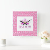 Beste mam vierkante klok (Huis)