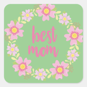 Beste mam vierkante sticker