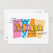 Beste Mam Wereld Briefkaart (Voorkant / Achterkant)