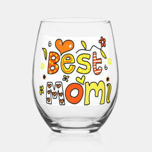 Beste mam wijnglas zonder voet