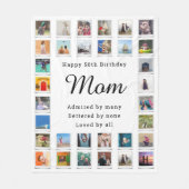 Beste mama 50th Birthday Foto Collage White Fleece Deken (Voorkant)