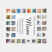 Beste mama 70e verjaardag Foto Collage White Fleece Deken (Voorkant (Horizontaal))