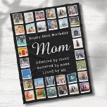 Beste mama 80th Birthday Foto Collage Black Fleece Deken<br><div class="desc">Gepersonaliseerde cadeaudedeken met 32 foto's van uw keuze. Een geweldig cadeauidee om een speciale verjaardag te gedenken voor die geweldige persoon. TOP TIP: Als u uw foto's in een vierkante vorm pre-bebouwt alvorens u hen uploadt hebt u controle van hoe zij eruit zien. Geen probleem als u dit niet kunt...</div>