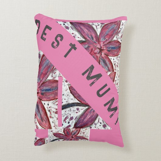 Beste mama! accent kussen (Achterkant (Verticaal))