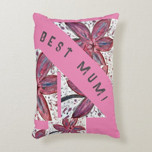 Beste mama! accent kussen (Voorkant(Verticaal))
