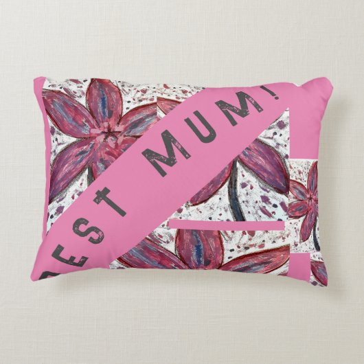 Beste mama! accent kussen (Achterkant)
