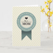 BESTE MAMA BADGE TER WERELD KAART (Gele Bloem)