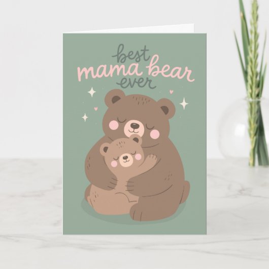 Beste Mama Beer Ooit Knuffels voor Moeder Moederda Kaart (Voorkant)
