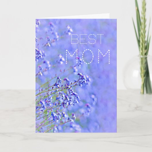Beste mama beste mama ooit pastel elegante bloem kaart (Voorkant)
