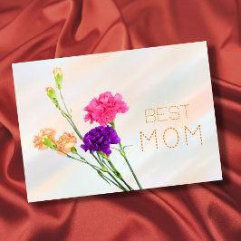 Beste mama beste mama ooit pastel elegante bloem kaart