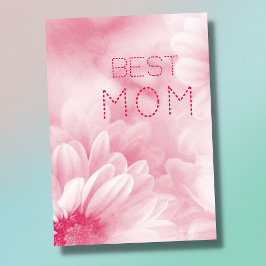 Beste mama beste mama ooit pastel elegante bloem  kaart