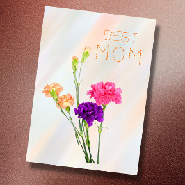 Beste mama beste mama ooit pastel elegante bloem kaart
